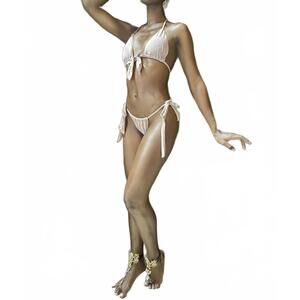 NEW YACHT CLUB ACCESS angola bikini swim set in nude
